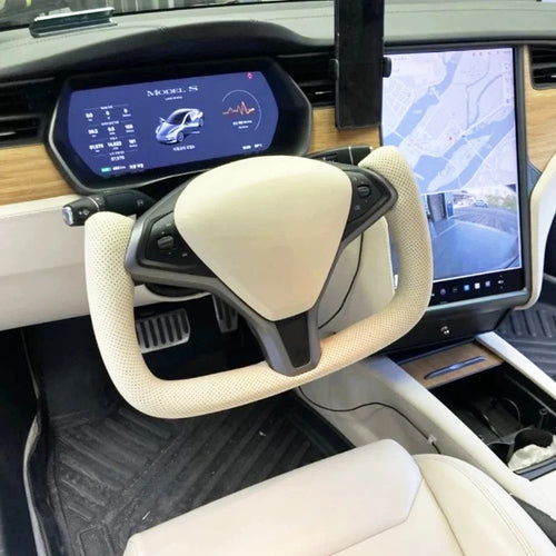 Alcantara Carbon Yoke Steering Wheel for Model S / Model X