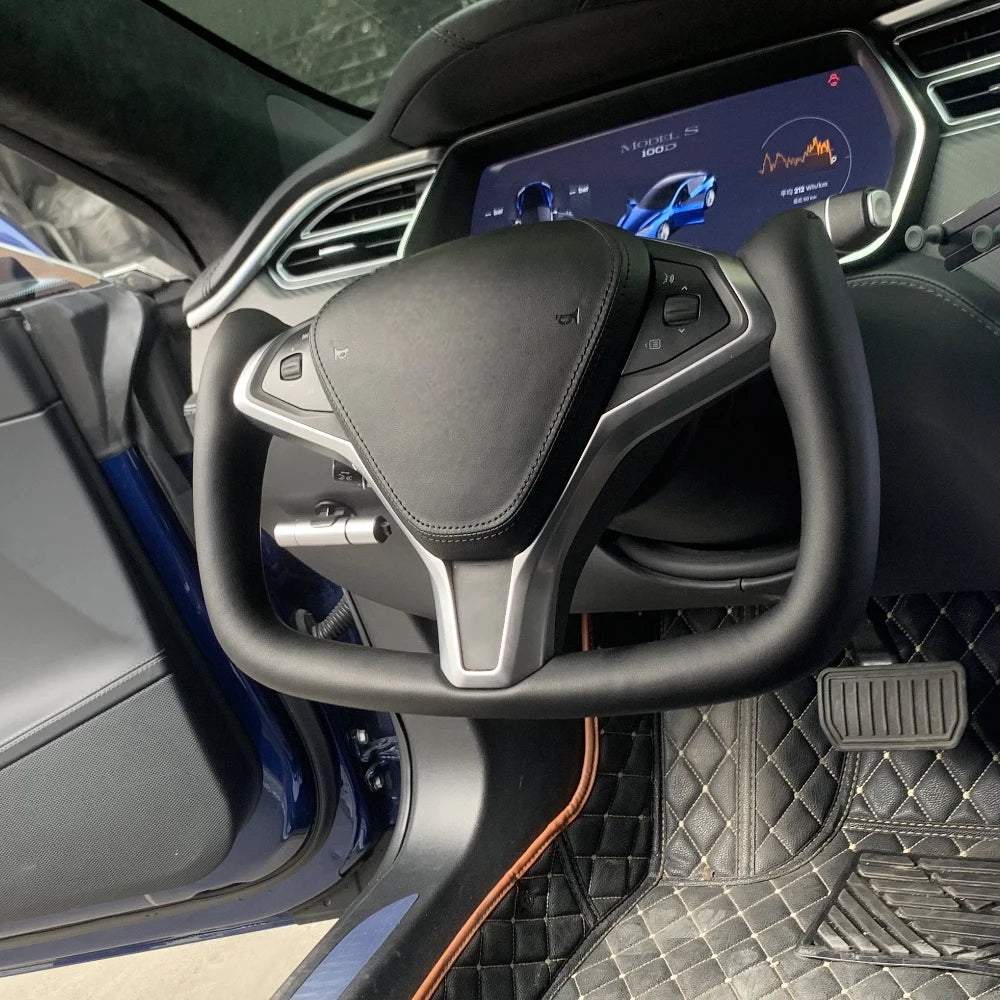 Alcantara Carbon Yoke Steering Wheel for Model S / Model X