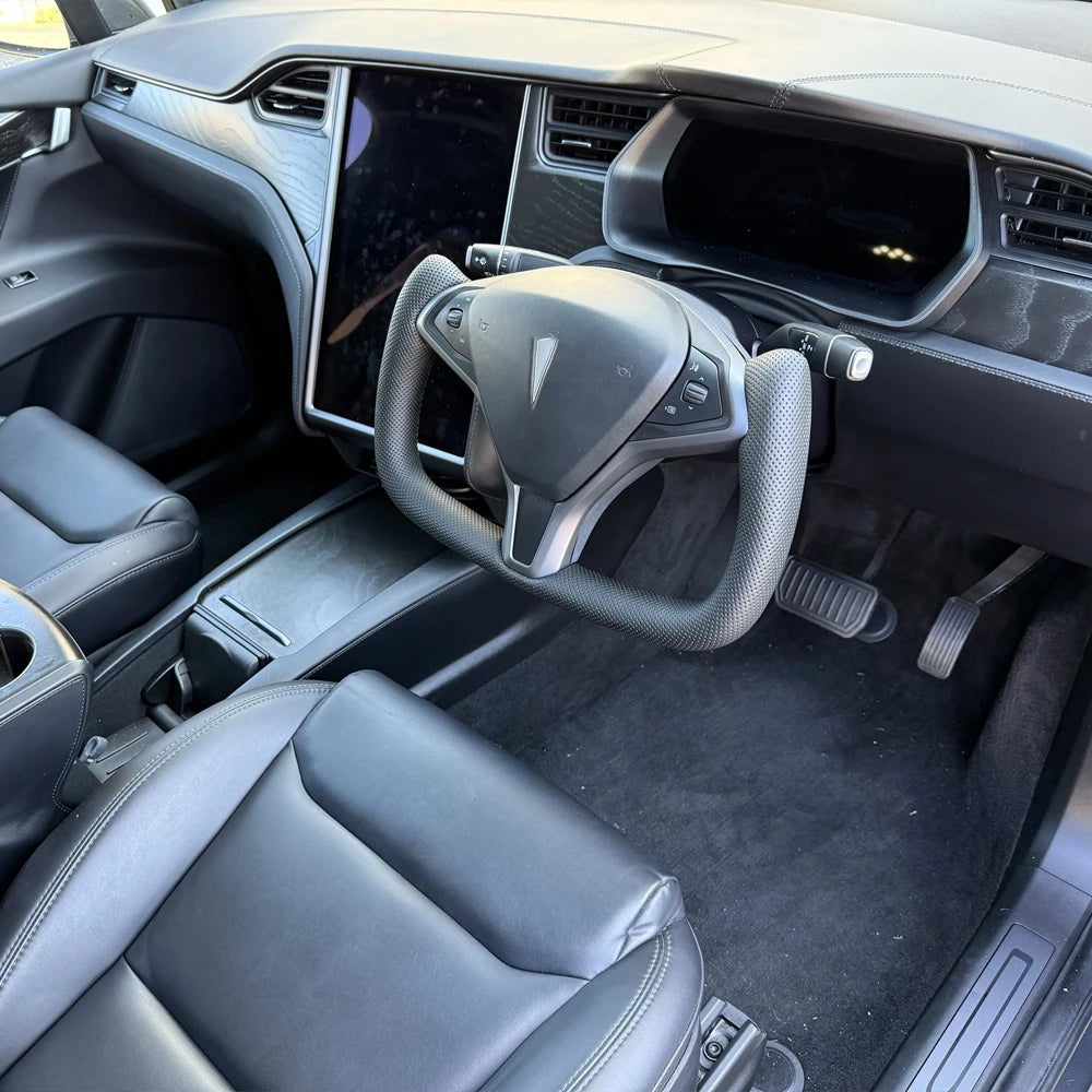 Alcantara Carbon Yoke Steering Wheel for Model S / Model X
