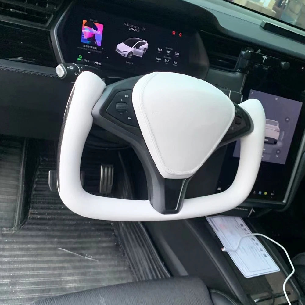 Alcantara Carbon Yoke Steering Wheel for Model S / Model X