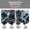 4-Piece Center Console Organizer Set for Model 3 (2017-2023) & Model Y