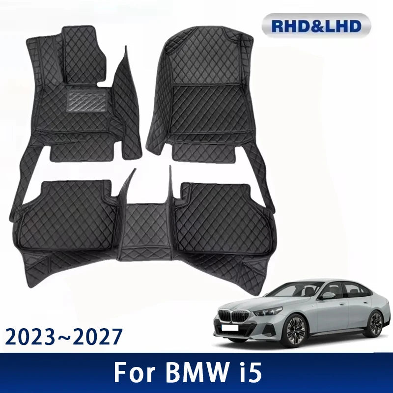 Leather Floor Mats for BMW i5 Sedan (2023-2027)