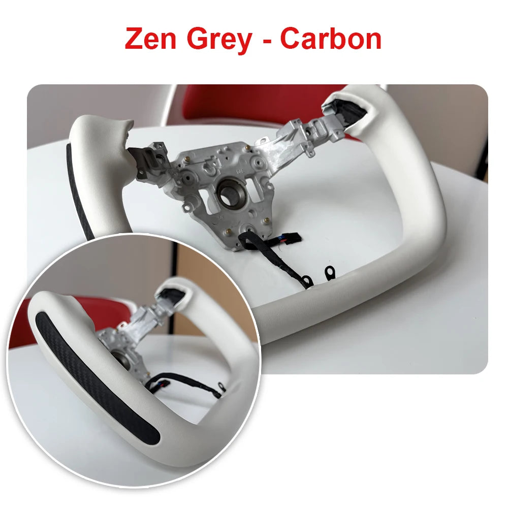 Heated Yoke Steering Wheel for Model Y Juniper (YL) — OEM airbag reuse