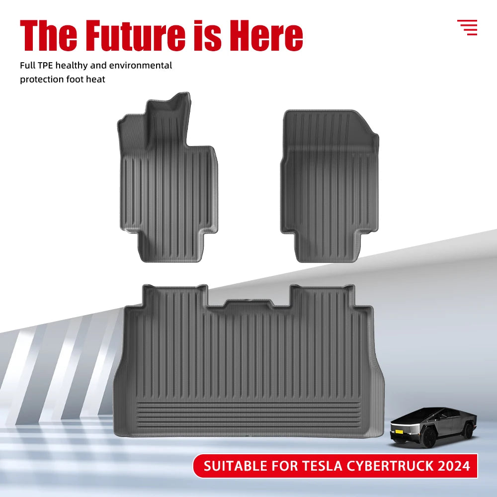 TPE Rear Bucket & Storage Bed Mat Set for Cybertruck (2024-2026)