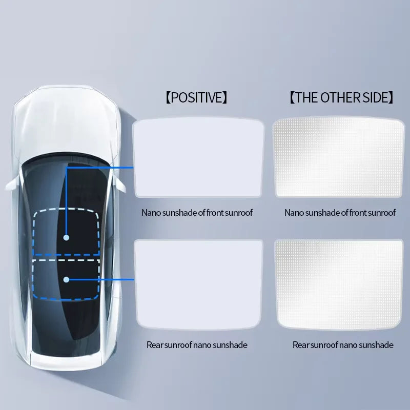 Glass Roof Sunshade Set for Model Y Juniper (2025+)