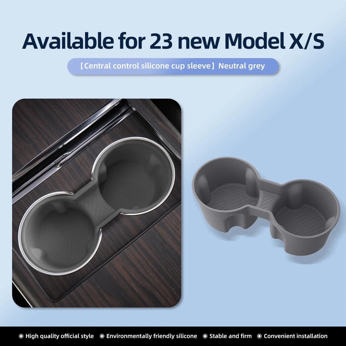 Center Console Cup Holder Insert for Model S / Model X (2023+)