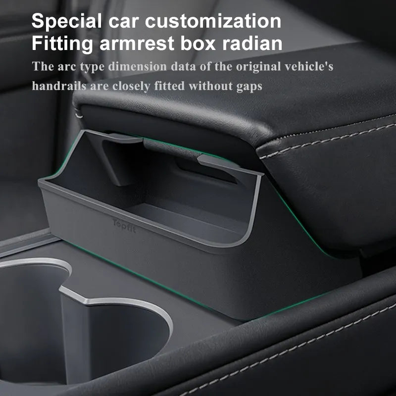 Silicone Center Armrest Storage Box for Model 3 / Model Y (2020-2024)