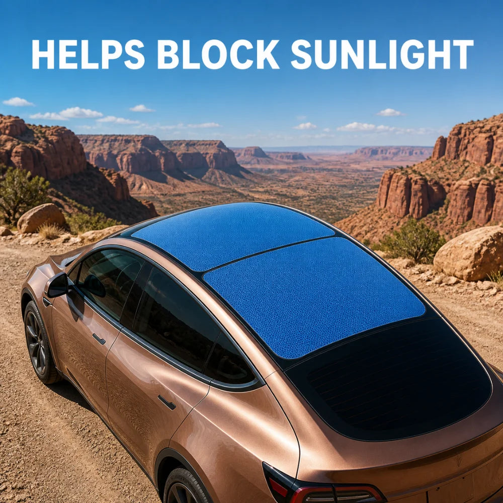 Ice-Blue Glass Roof Sunshade for Model Y (2020-2026)