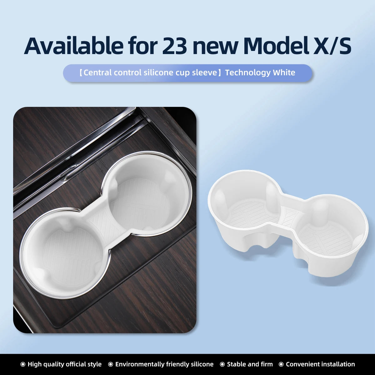Center Console Cup Holder Insert for Model S / Model X (2023+)