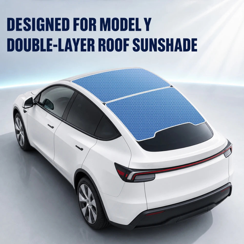 Panoramic Glass Roof Sunshade for Model 3 / Model Y (2017-2025)