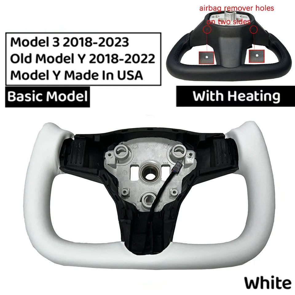 Heated 350mm Yoke Steering Wheel for Model 3 / Model Y (2018–2024)