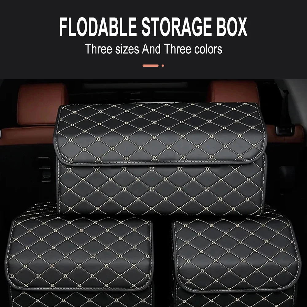 Foldable Trunk Organizer Box, Large Capacity, Universal Fit