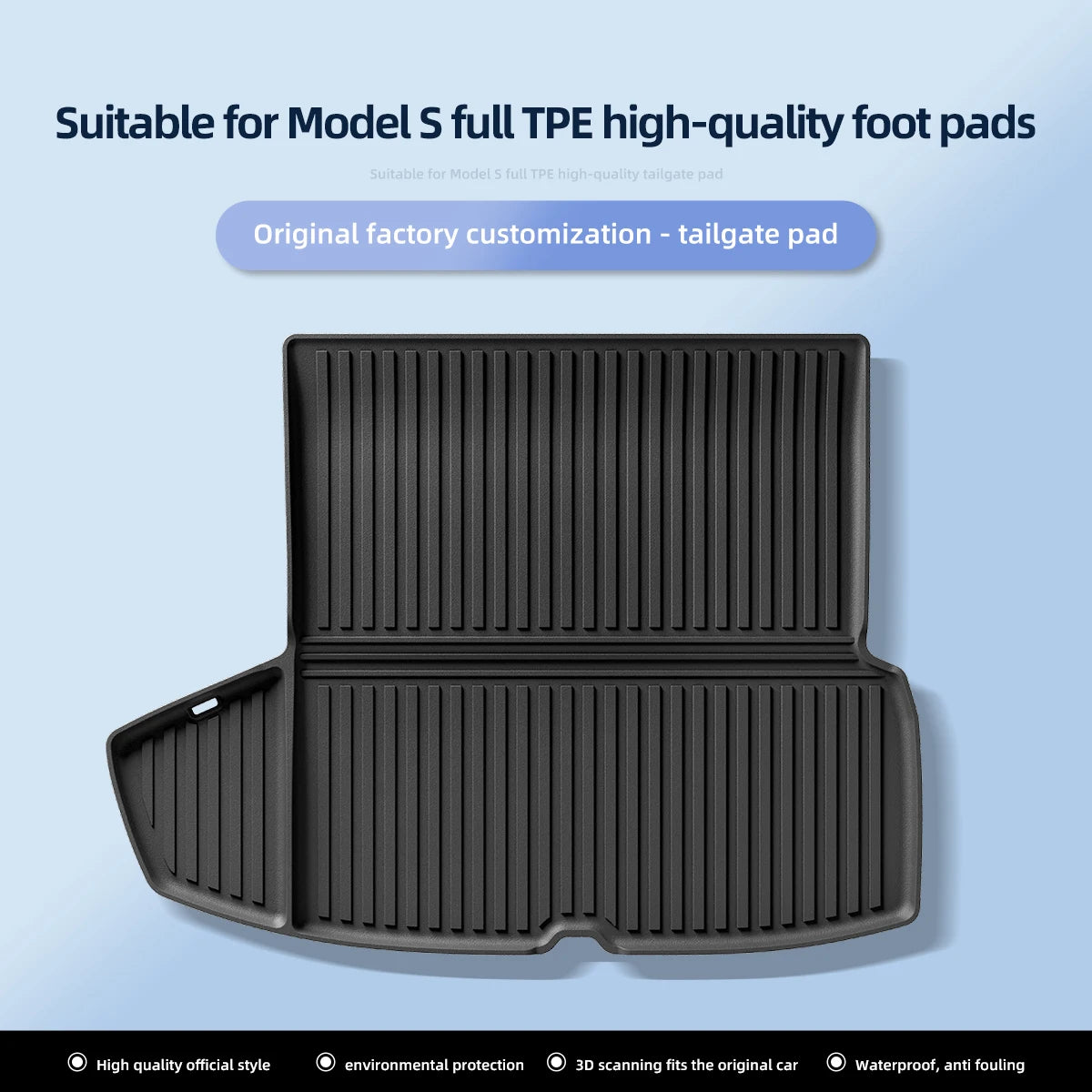 TPE All-Weather Floor & Trunk Mats for Model S (2022-2025)