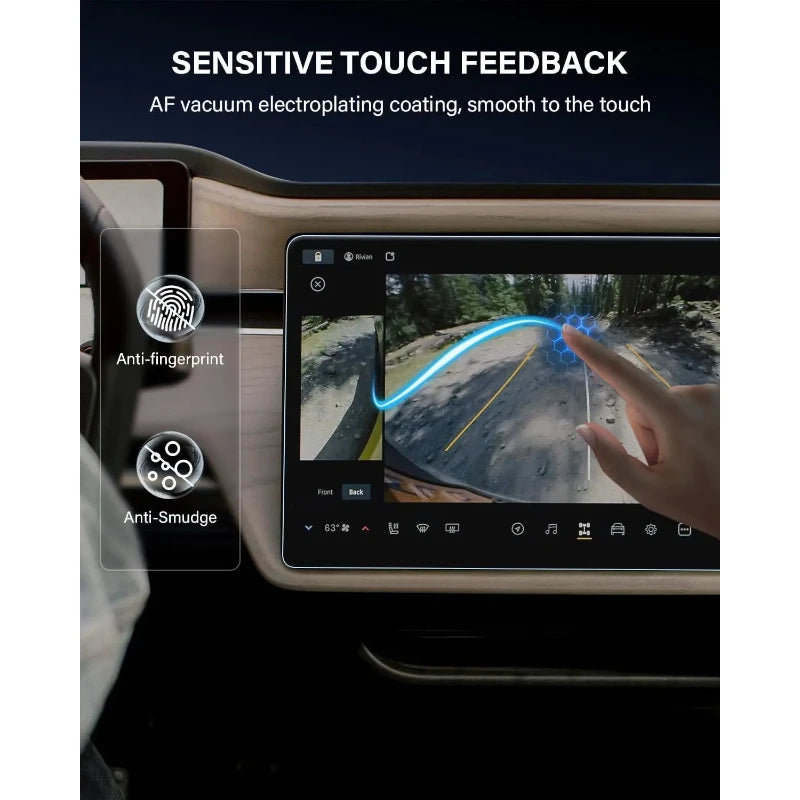 Center Screen Tempered Glass Protector for Rivian R1T & R1S