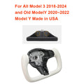 Budget Heated Carbon Yoke Steering Wheel for Model 3 / Model Y
