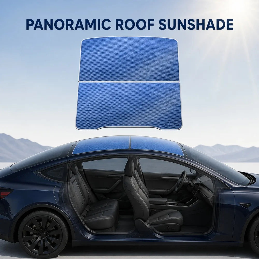 Ice-Blue Glass Roof Sunshade for Model 3 (2017-2026)
