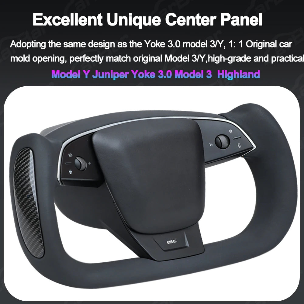 Yoke 3.0 Seamless Steering Wheel for Model Y Juniper / Model 3 Highland