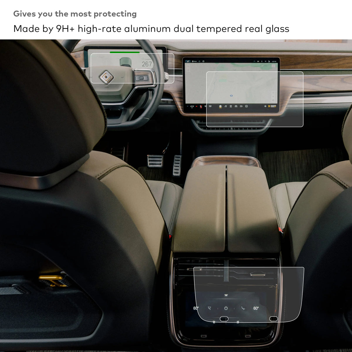 3-Piece Screen Protector Kit for Rivian R1T & R1S