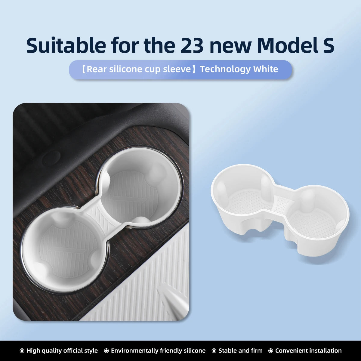 Center Console Cup Holder Insert for Model S / Model X (2023+)