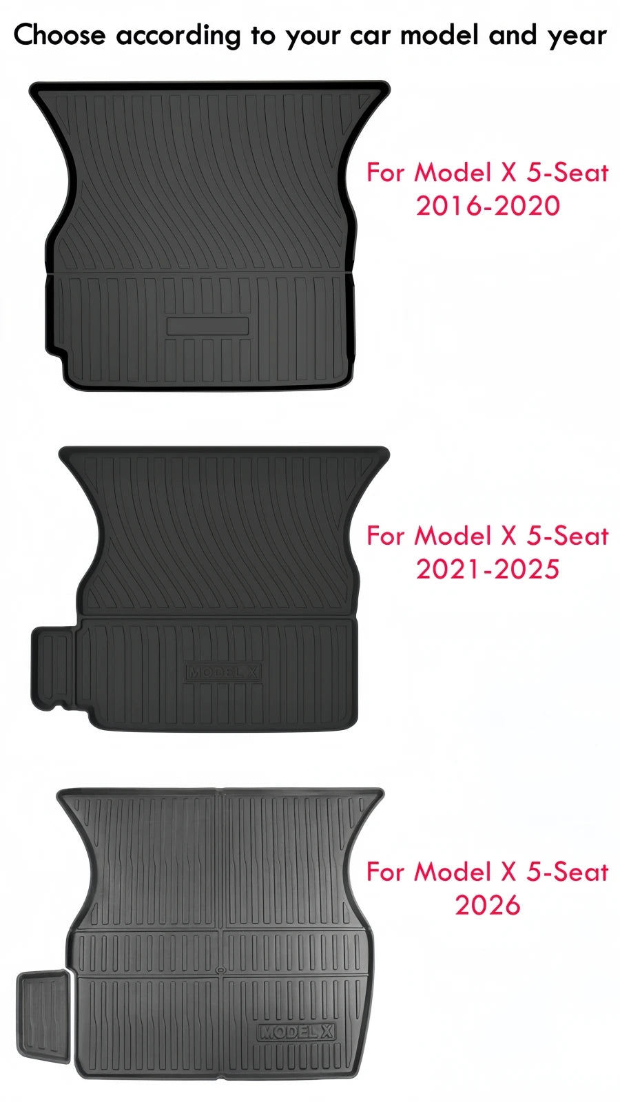 TPE All-Weather Cargo Liner for Model X 5-Seater (2016-2025)