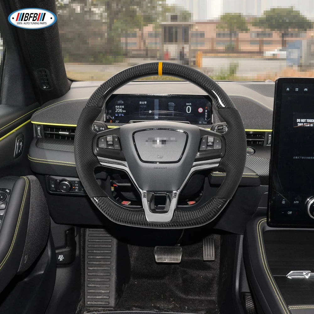 Real Carbon Fiber Replacement Steering Wheel for Mustang Mach-E (2021+)