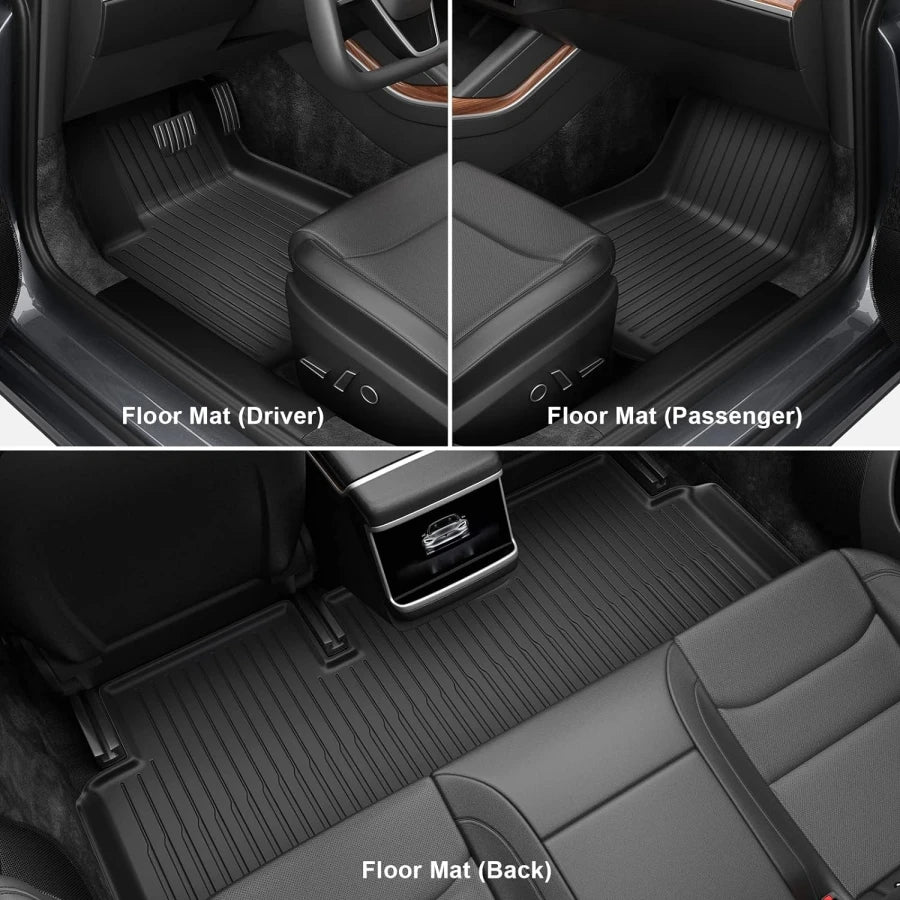 TPE All-Weather Floor & Trunk Mat Set for Model S (2023-2024)