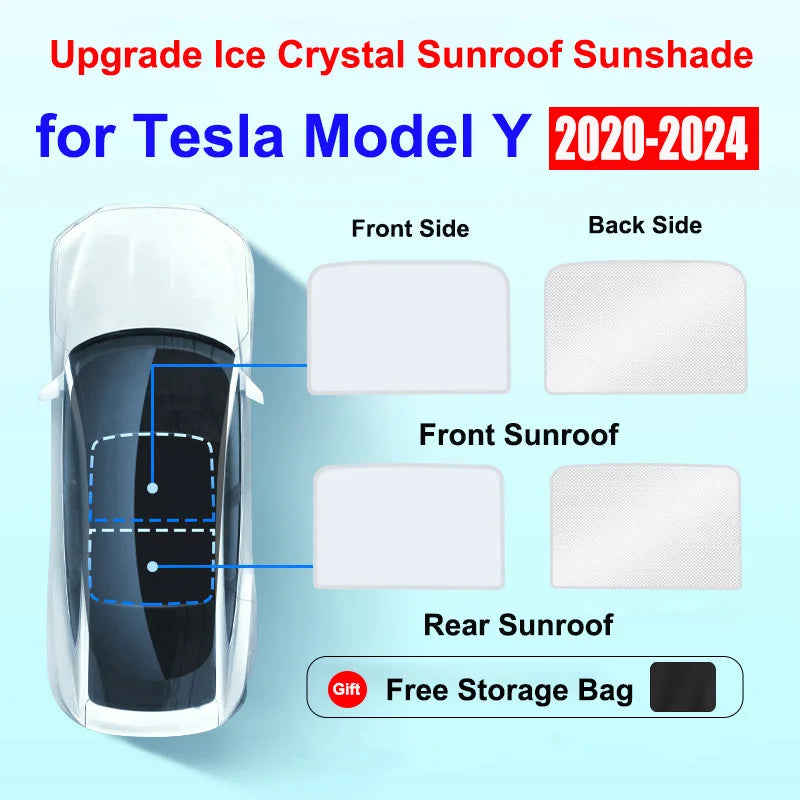 Ice-Cloth Glass Roof Sunshade for Model 3 / Model Y