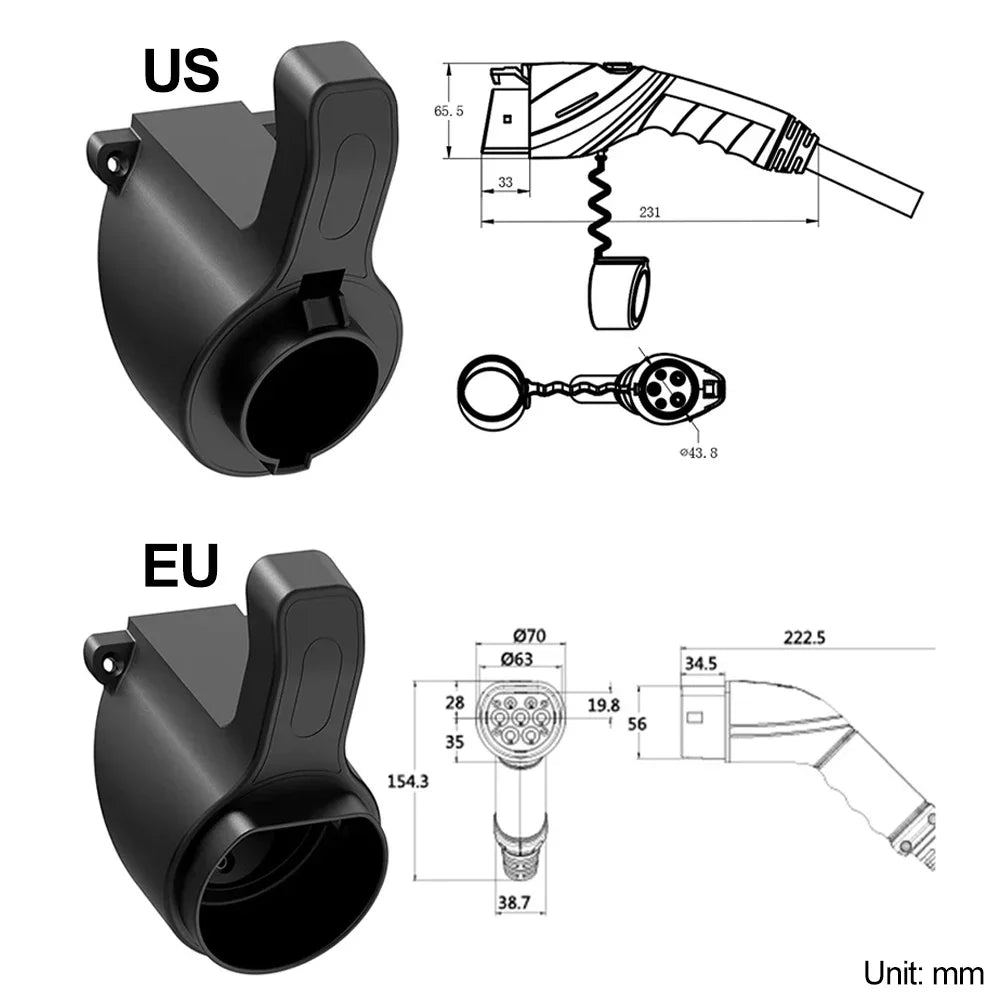 Portable EV Plug Holder Stand (NACS / J1772)