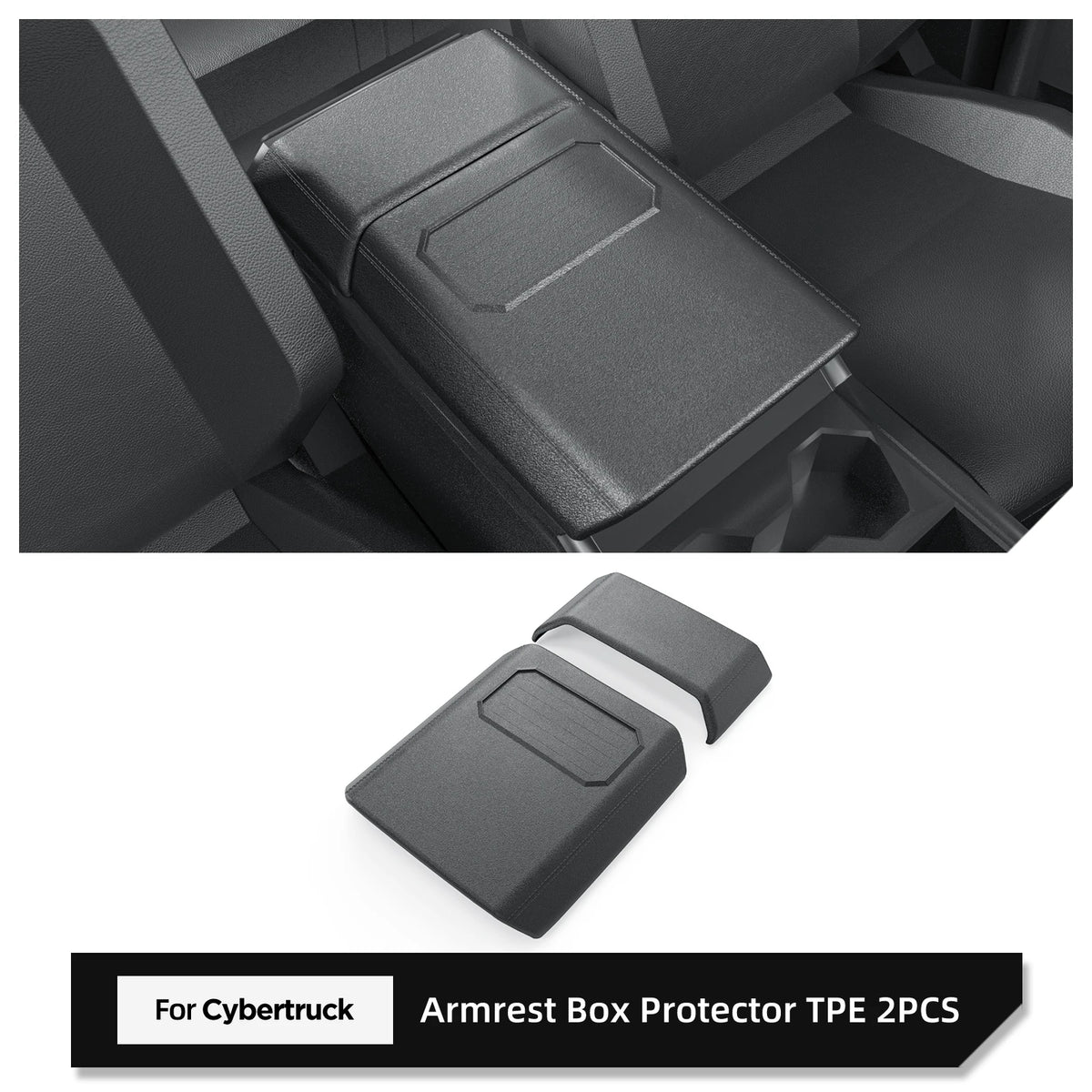 TPE Center Armrest Box Protector Cover for Cybertruck (2024-2026)
