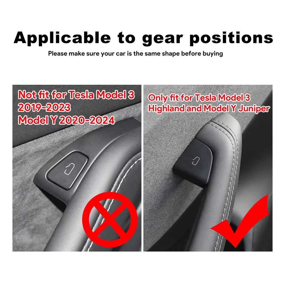 Suede Door-Switch Trim Patch for Model 3 Highland (2024+)
