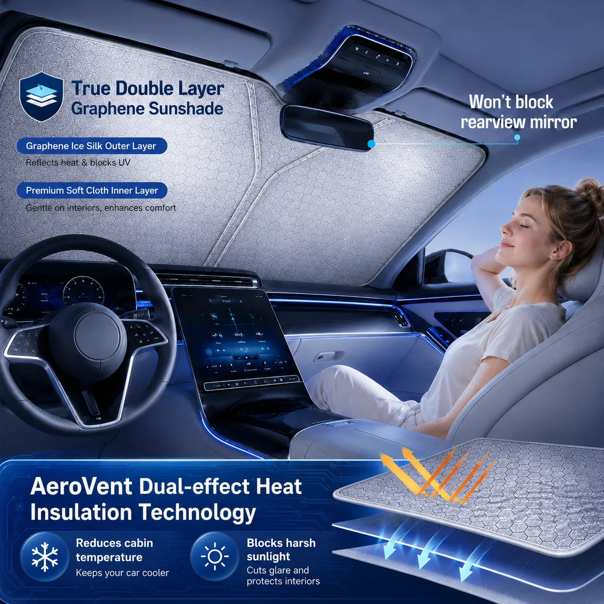 Graphene Windshield Sunshade for BMW iX