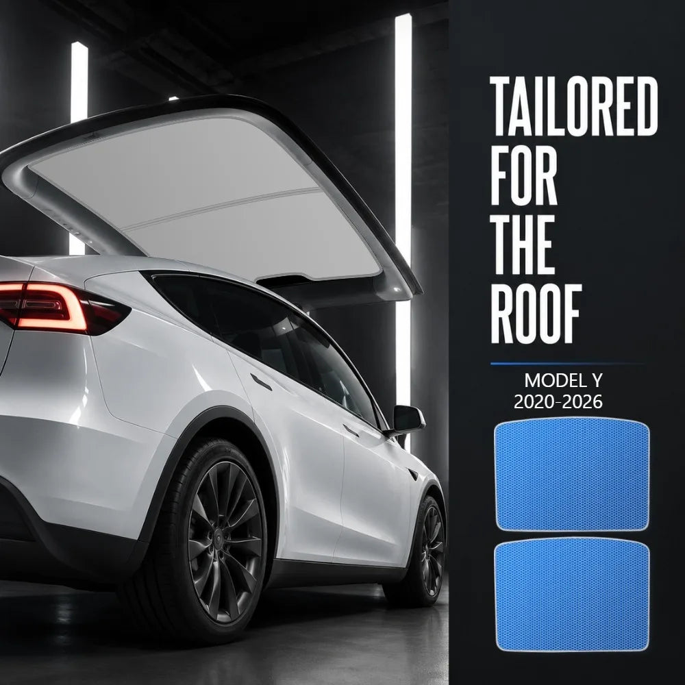 Ice-Blue Glass Roof Sunshade for Model Y (2020-2026)