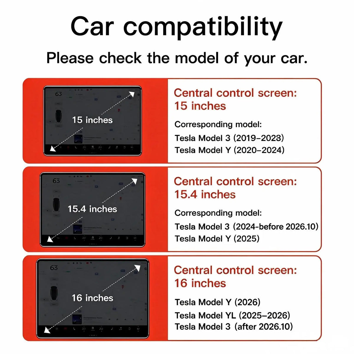Rear-Row Tempered Glass Screen Protector for Model 3 / Model Y (Highland & Juniper 2024+)