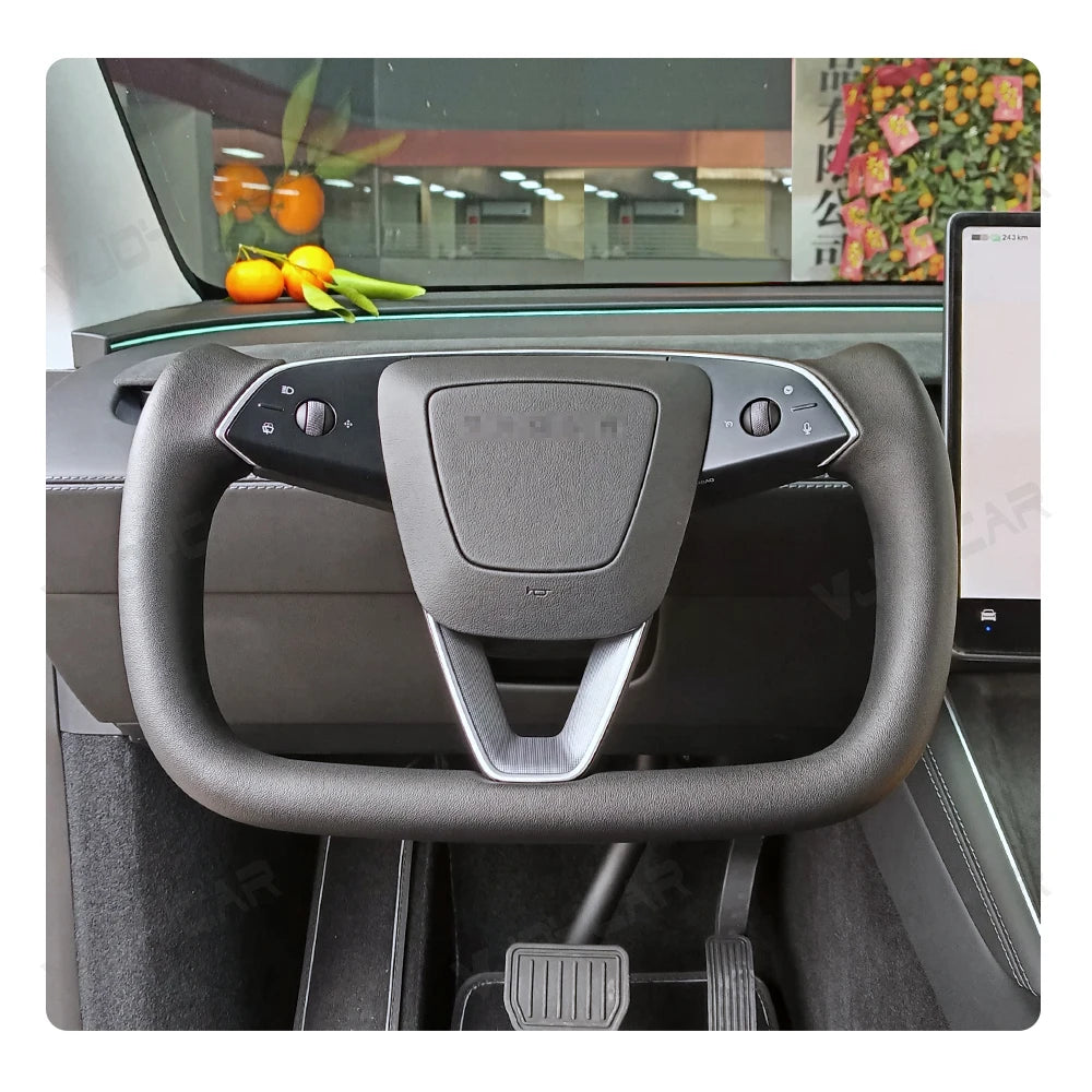 Heated Yoke Steering Wheel for Model Y Juniper (YL) — OEM airbag reuse