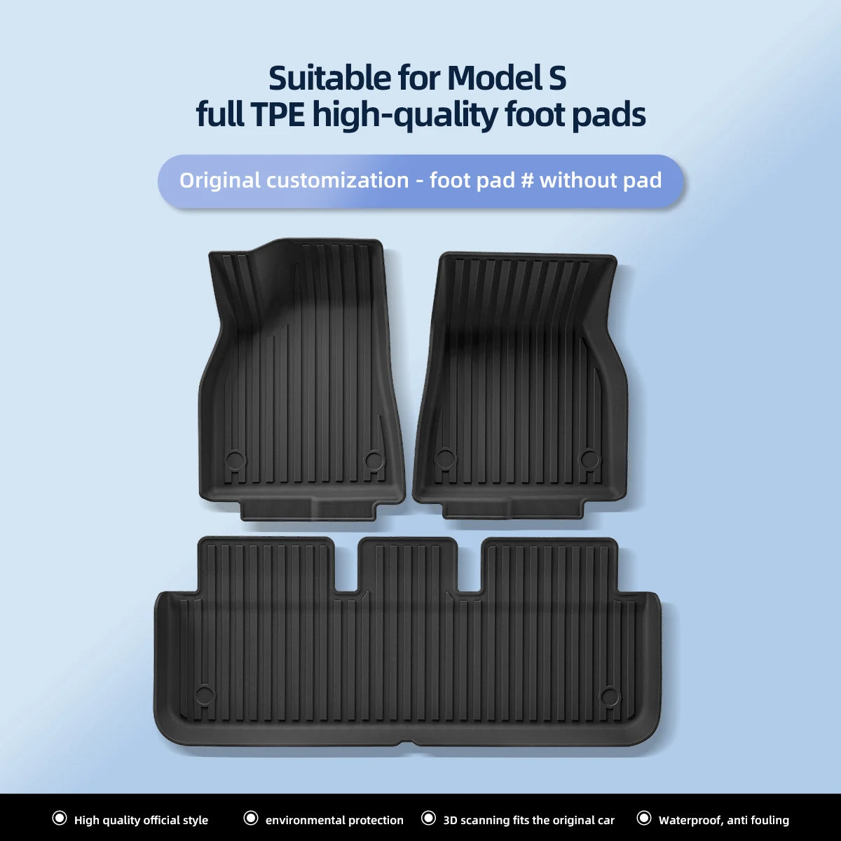 Full-Coverage Floor Liners for Model S (2022+)