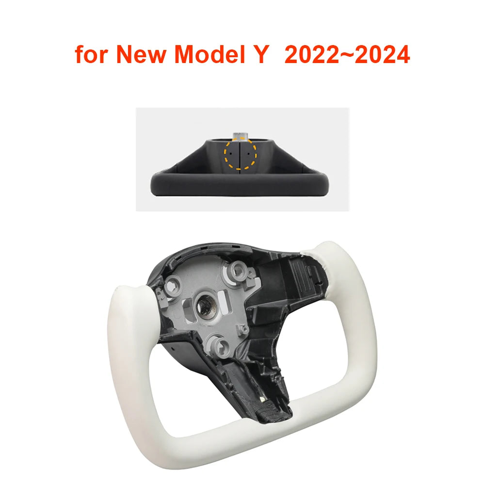 Budget Heated Carbon Yoke Steering Wheel for Model 3 / Model Y