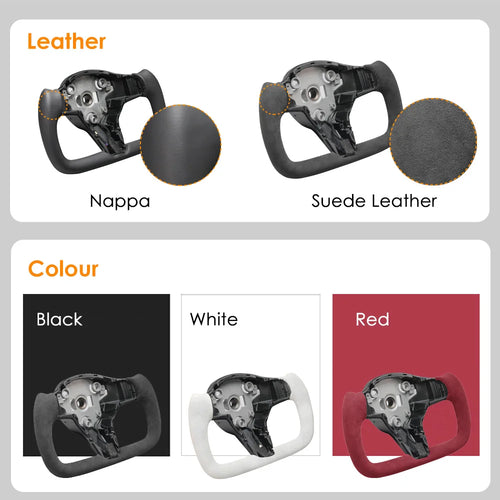 Budget Heated Carbon Yoke Steering Wheel for Model 3 / Model Y