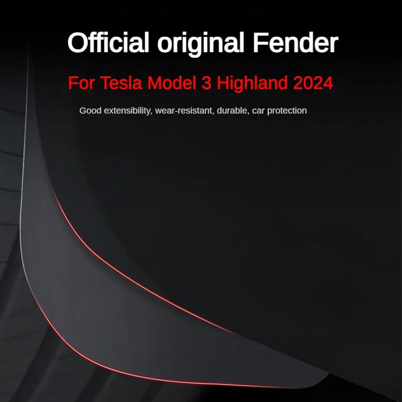 Mud Flaps for Model 3 Highland (2024+), Set of 4