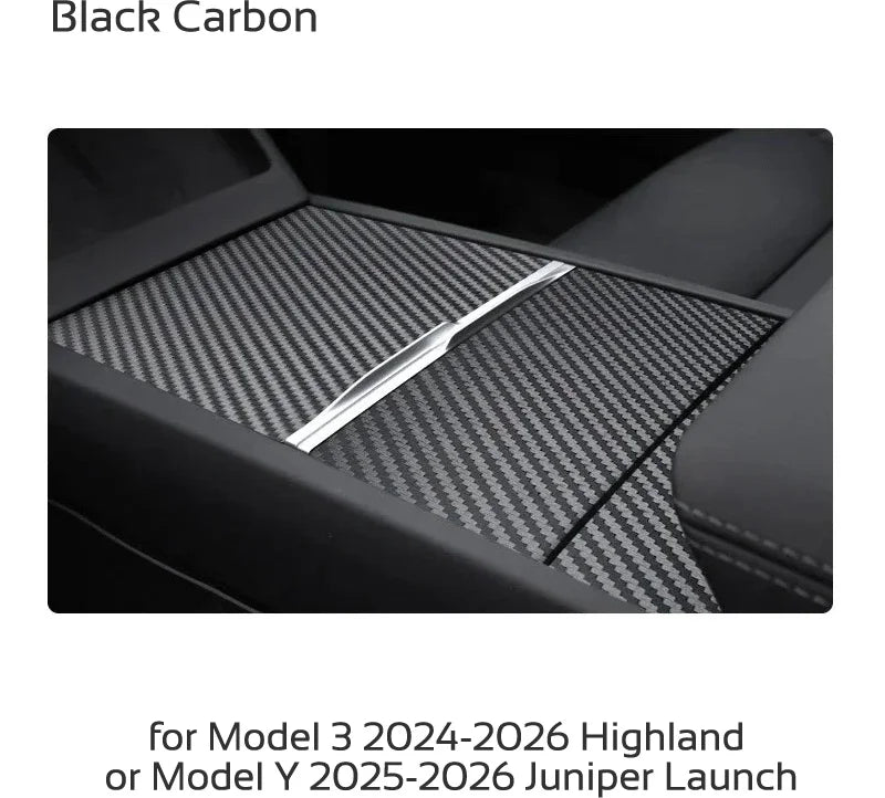 Center Console Protective Film for Model 3 Highland (2024+) & Model Y Juniper (2025+)