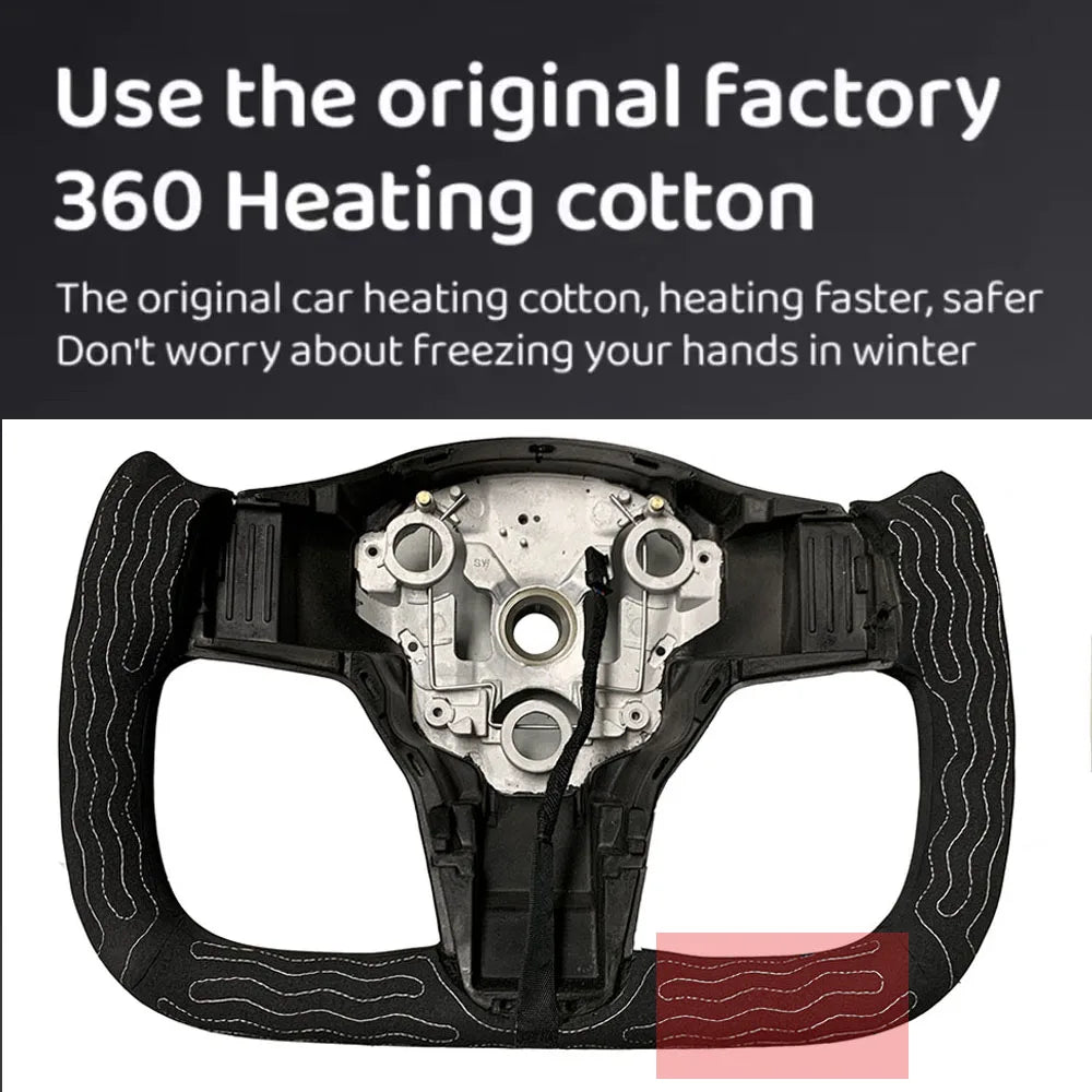 Heated 350mm Yoke Steering Wheel for Model 3 / Model Y (2018–2024)