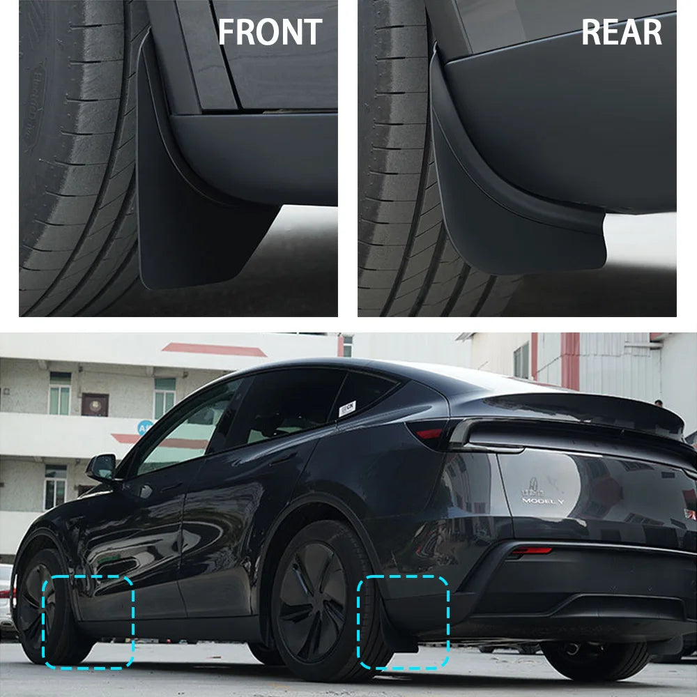 No-Drill Mud Flaps for Model Y Juniper (2025+), Set of 4
