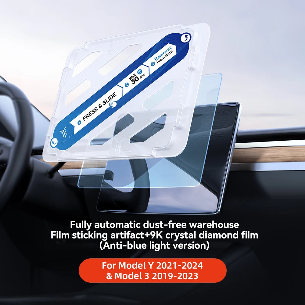 Matte Tempered Glass Screen Protector for Model 3 / Model Y (2021-2023)