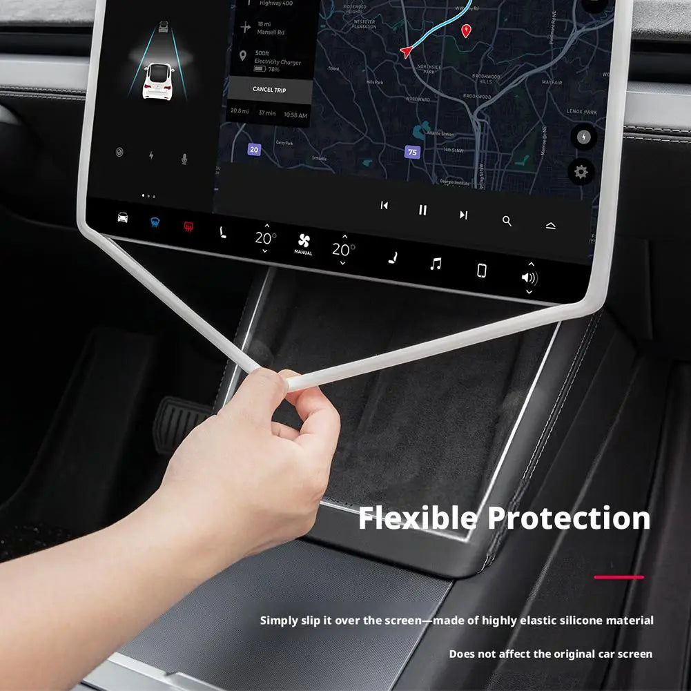 Silicone Screen Bezel Protector for Model Y Juniper (2025+)