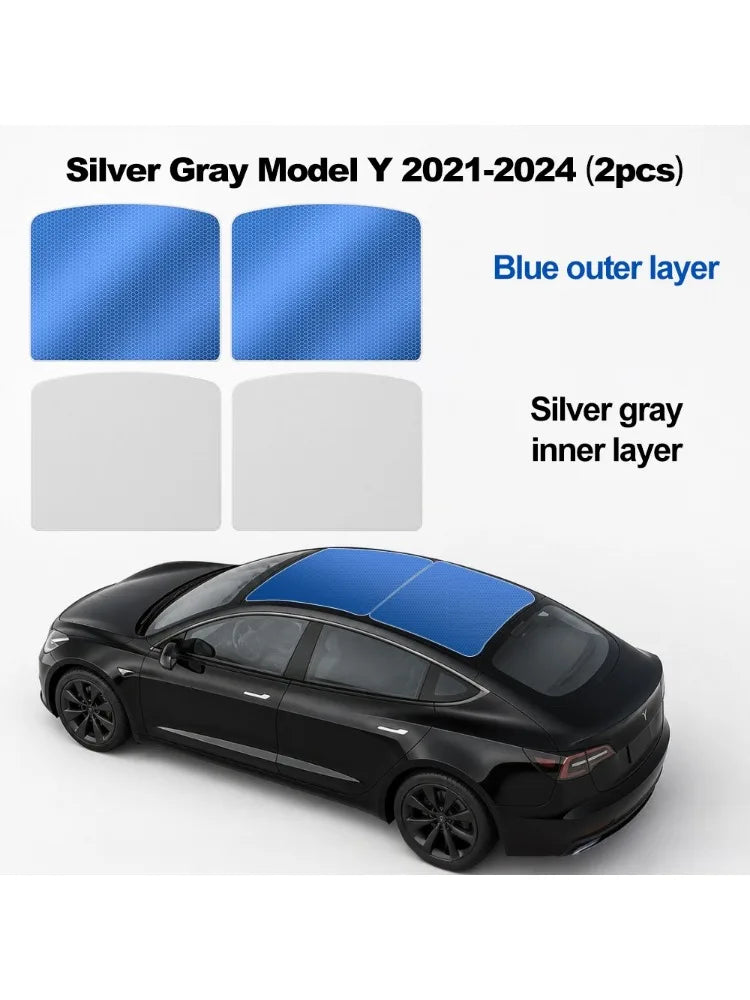 Panoramic Glass Roof Sunshade for Model 3 / Model Y (2017-2025)