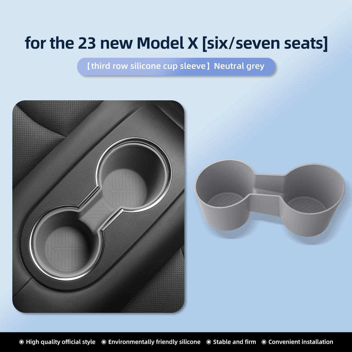 Center Console Cup Holder Insert for Model S / Model X (2023+)