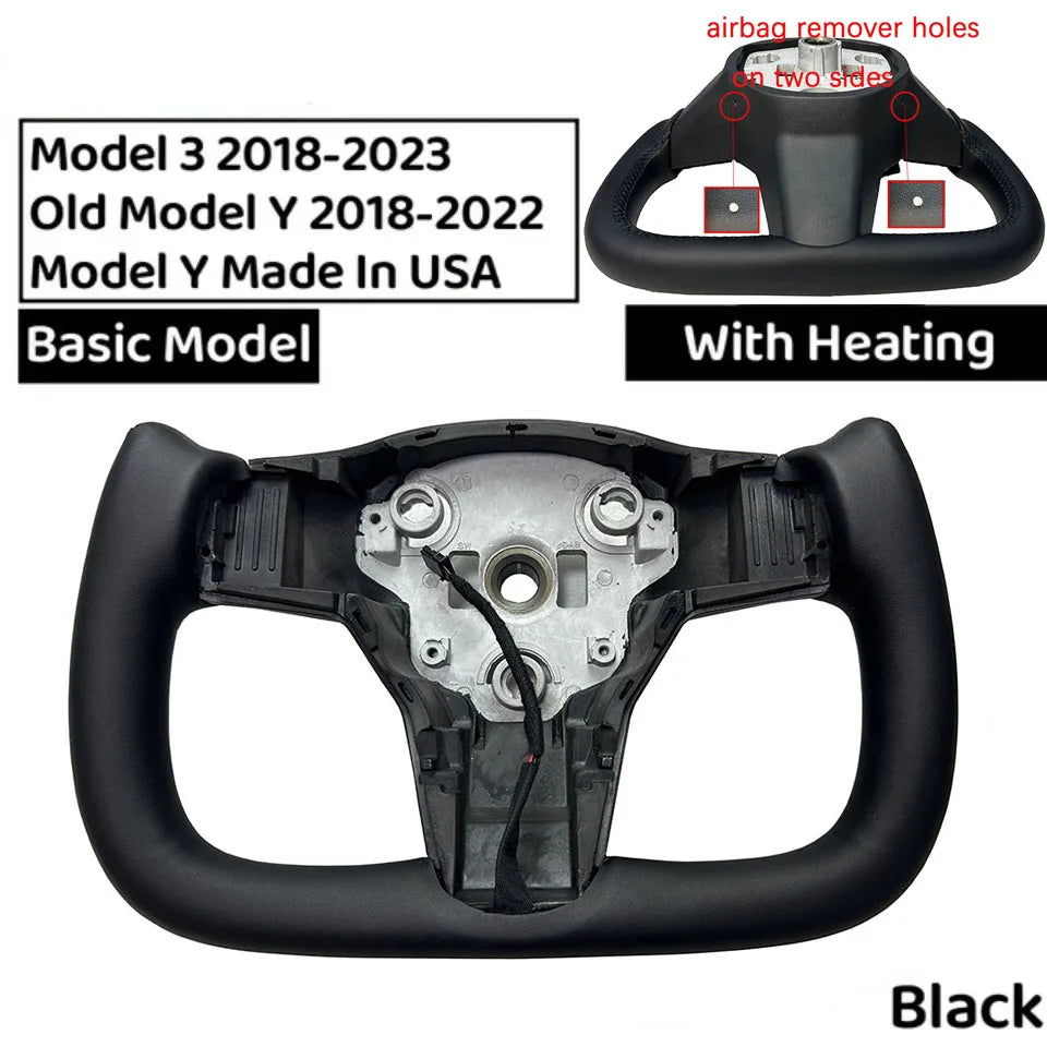 Heated 350mm Yoke Steering Wheel for Model 3 / Model Y (2018–2024)