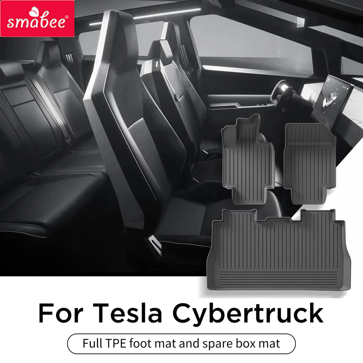 TPE All-Weather Floor & Rear Trunk Mats for Cybertruck