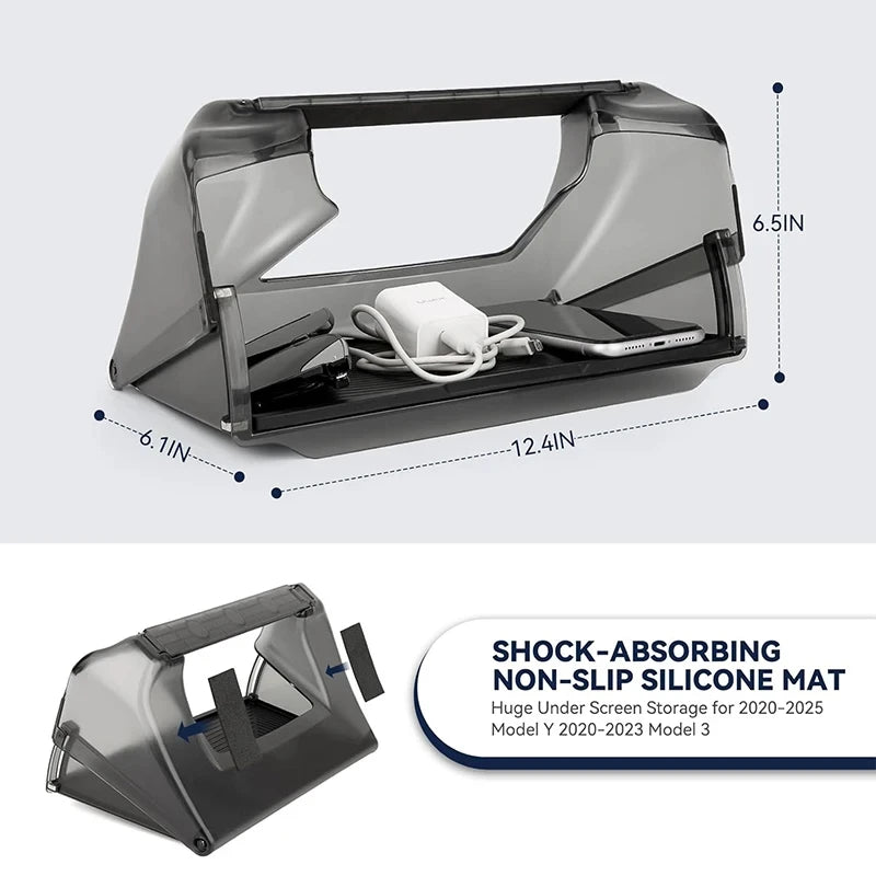 Under-Screen Hidden Storage Box for Model 3 (2019-2023)