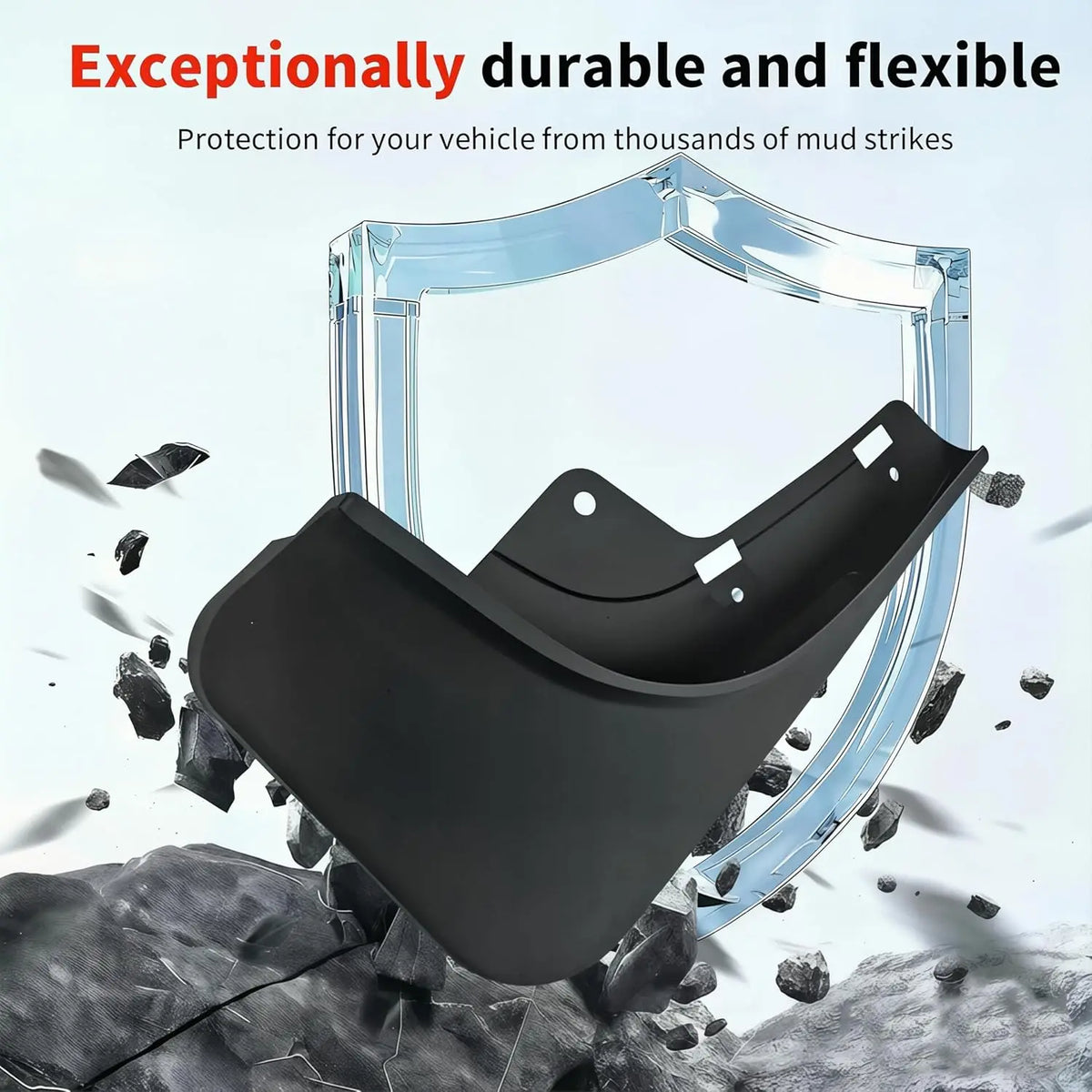 No-Drill Mud Flaps for Model S (2022+), Set of 4