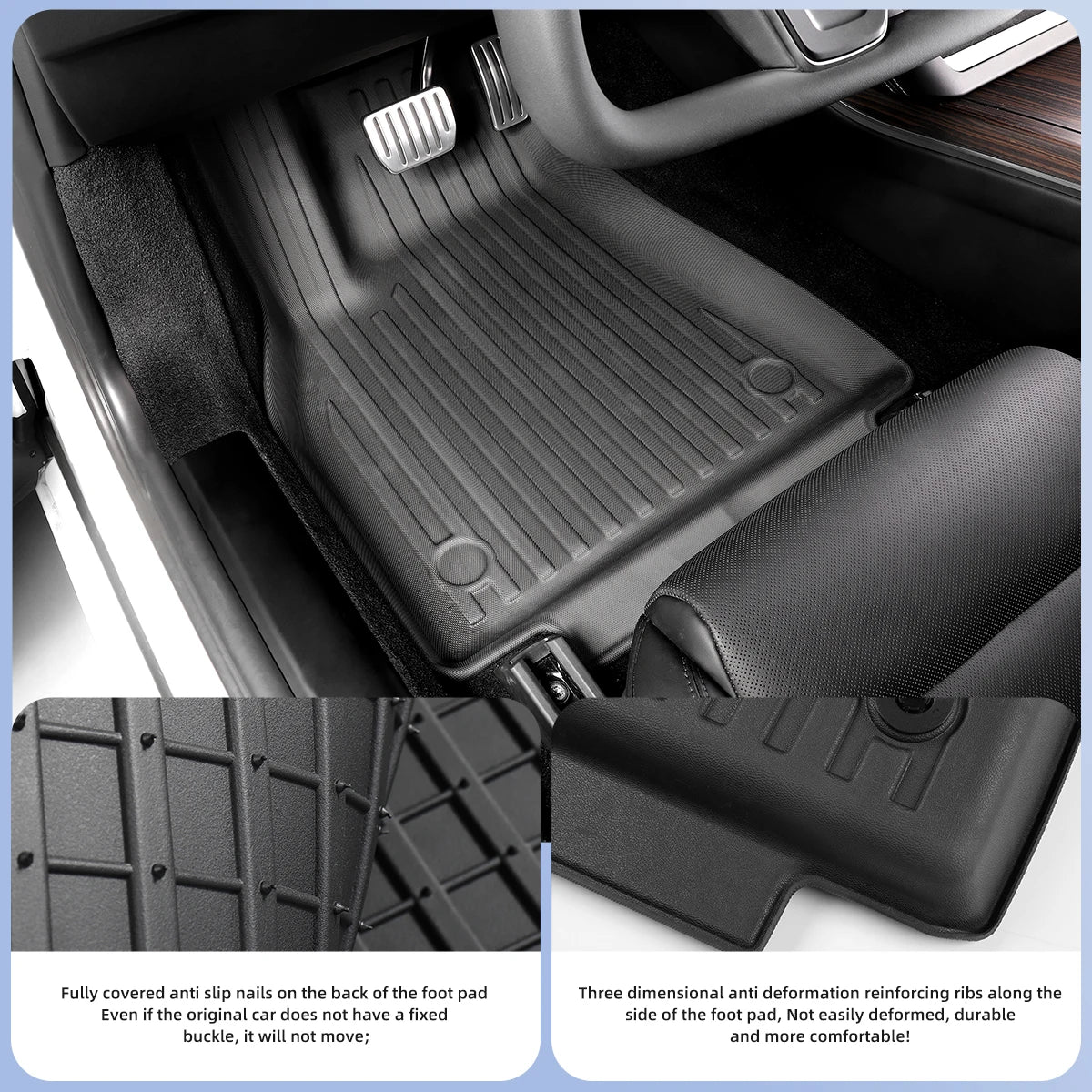 Full-Coverage Floor Liners for Model S (2022+)